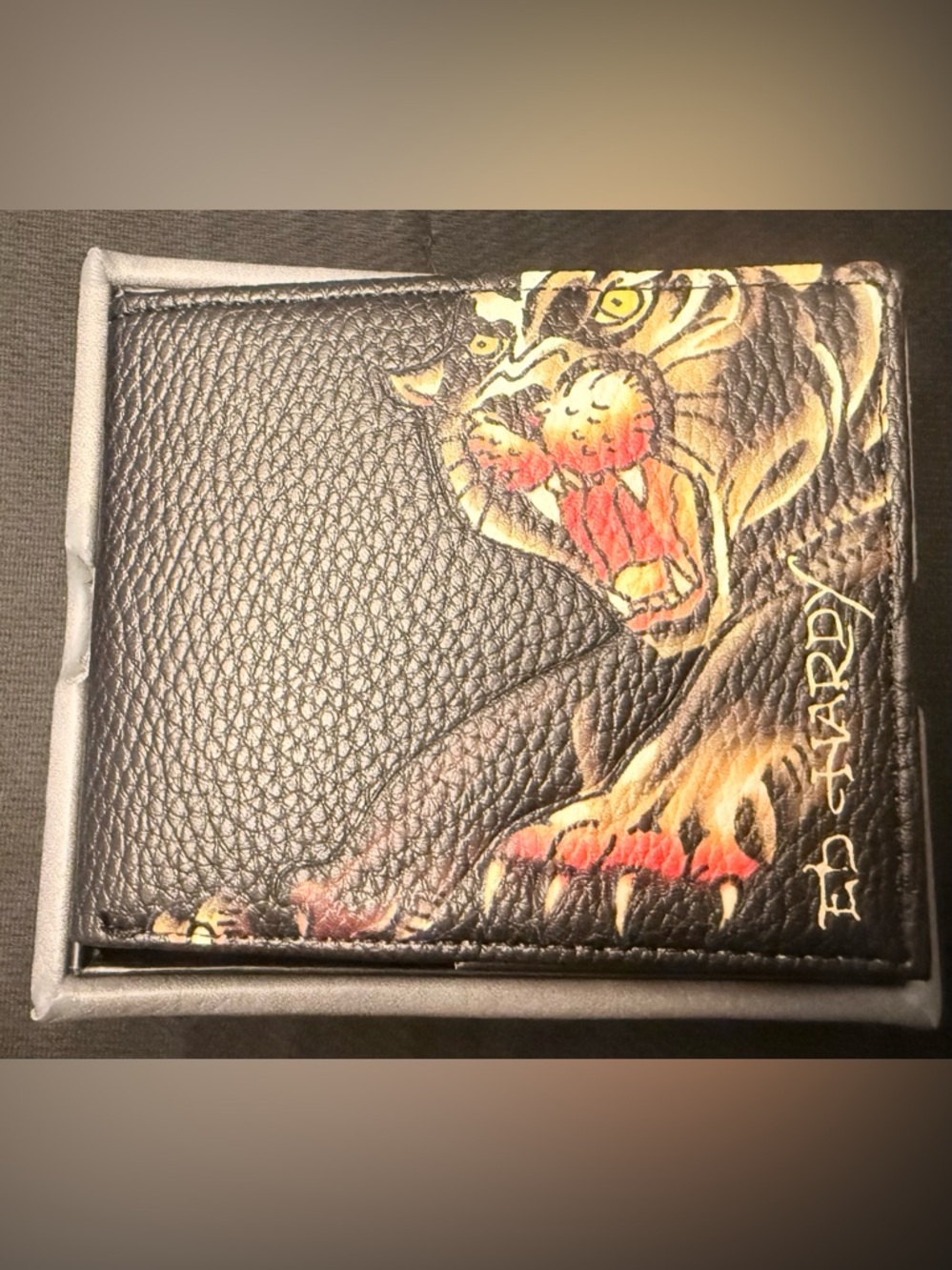 Ed Hardy Black Wallet w/ Collectable Case